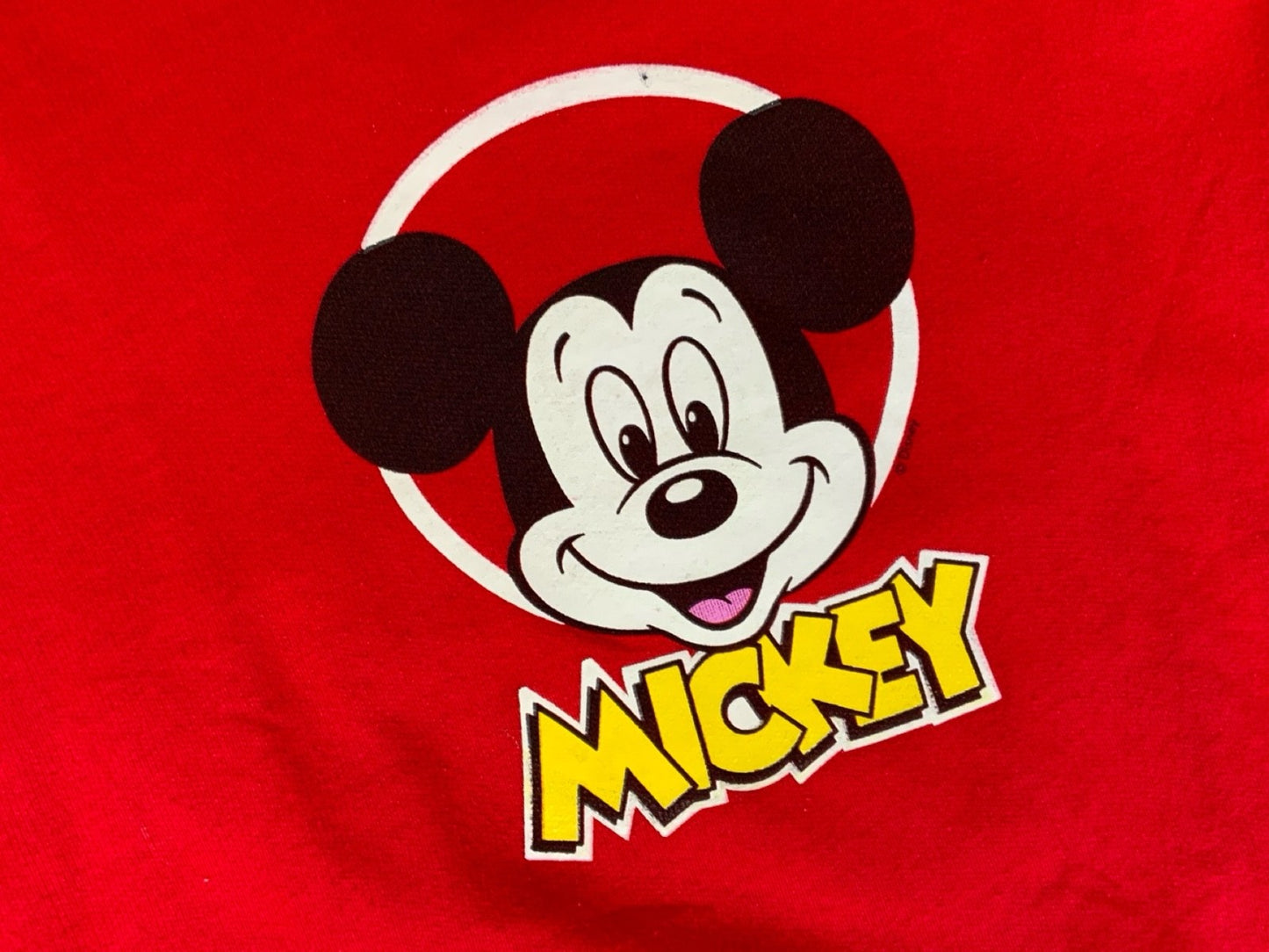 VTG 1980s GENUINE MICKEY MOUSE RED SWEATSHIRT SWEAT DISNEY XL