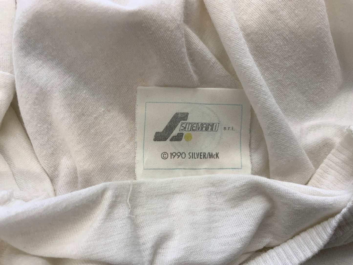 VTG 1990 DATED ITALIAN LUPO ALBERTO (ALBERT WOLF) CARTOON WHITE T SHIRT S