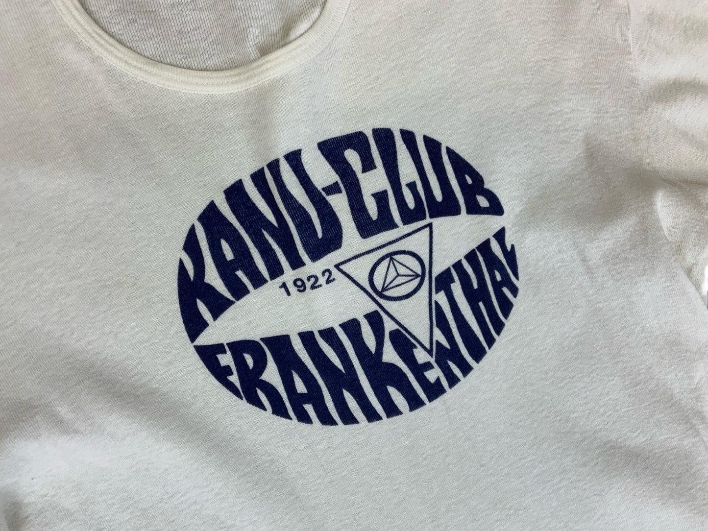 VTG 1970s KANU CLUB FRANKENTHAL SAXONY CANOE & SAILING CLUB 1922 PRINT T SHIRT S