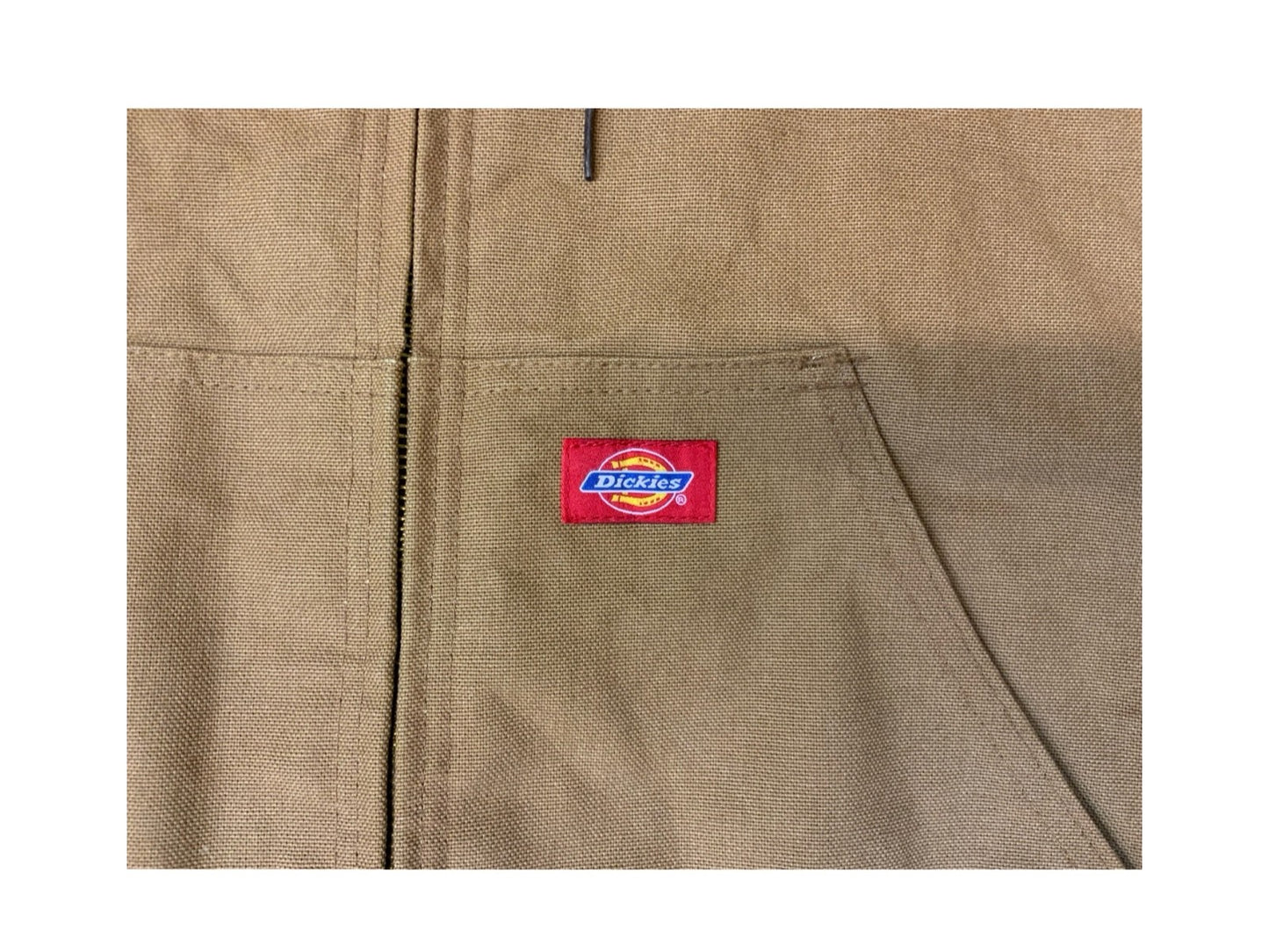 VTG USA IMPORTED DICKIES DUCK CANVAS HOODED WORKWEAR JACKET QUILT LINED LARGE