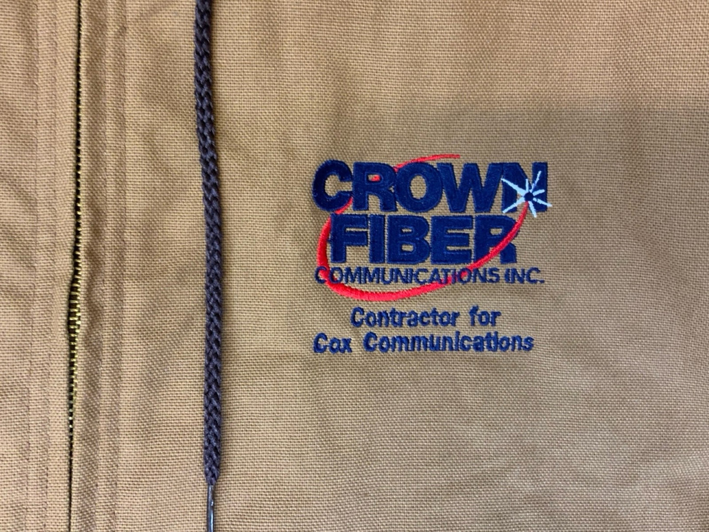 VTG USA IMPORTED DICKIES DUCK CANVAS HOODED WORKWEAR JACKET QUILT LINED LARGE