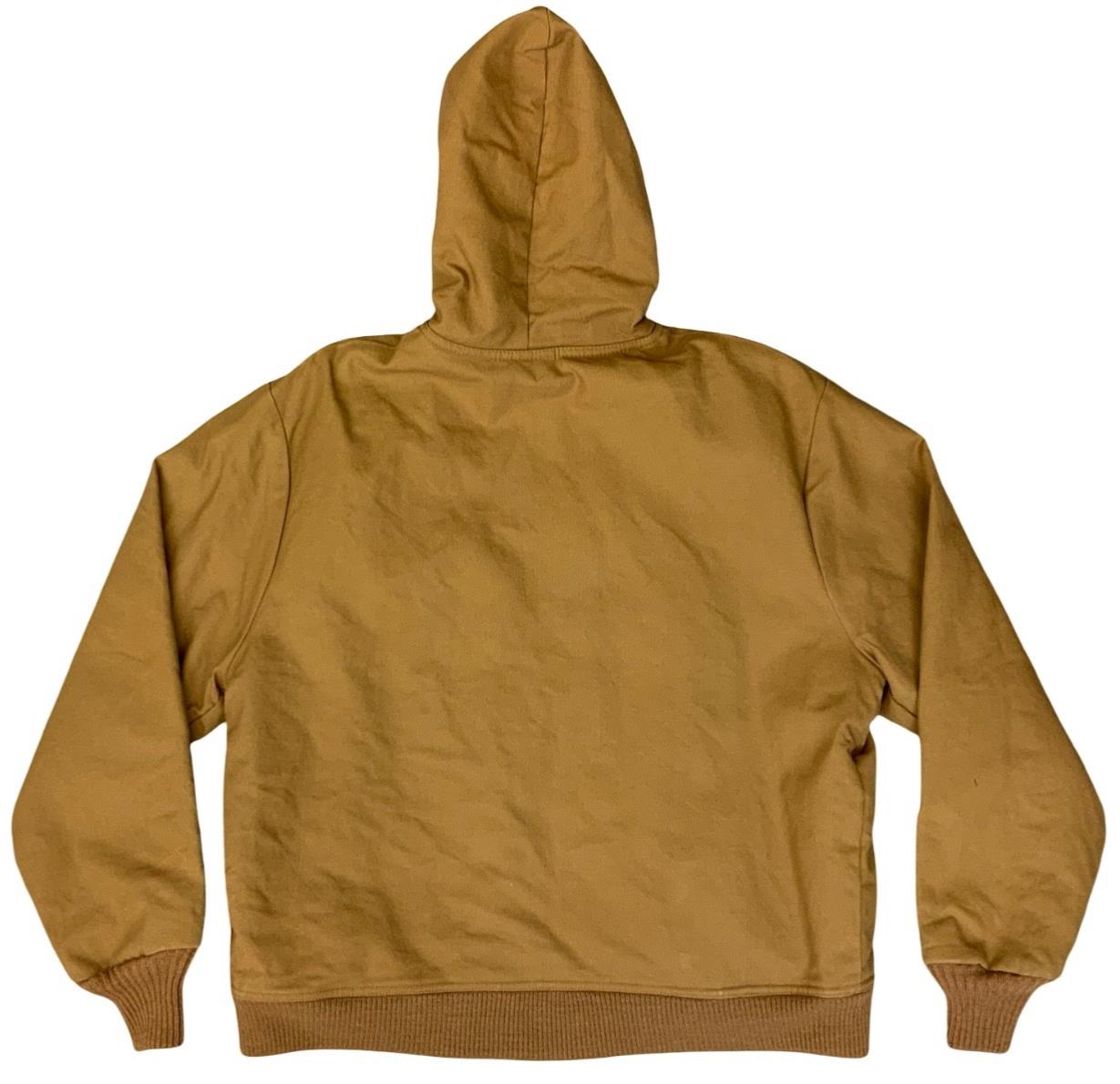 VTG USA IMPORTED DICKIES DUCK CANVAS HOODED WORKWEAR JACKET QUILT LINED LARGE