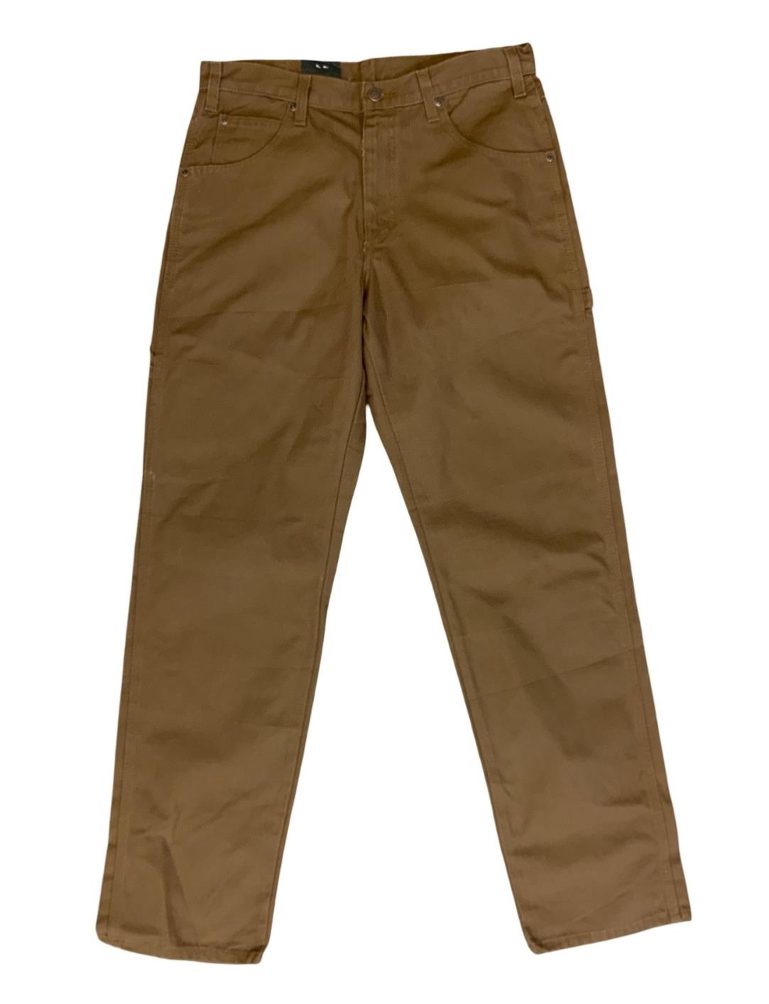 BNWT DICKIES BROWN DUCK CANVAS RELAXED FIT STRAIGHT CARPENTER TROUSERS 32W 34L