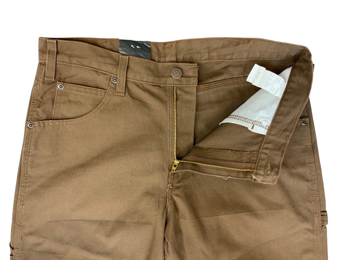 BNWT DICKIES BROWN DUCK CANVAS RELAXED FIT STRAIGHT CARPENTER TROUSERS 32W 34L