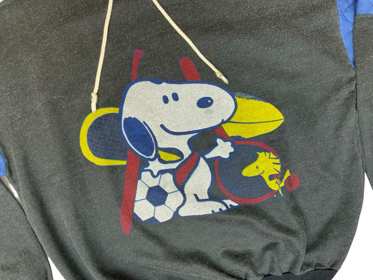 VTG 80s ITALIAN MADE SNOOPY SWEATSHIRT CHARCOAL SWEATSHIRT SWEAT XL