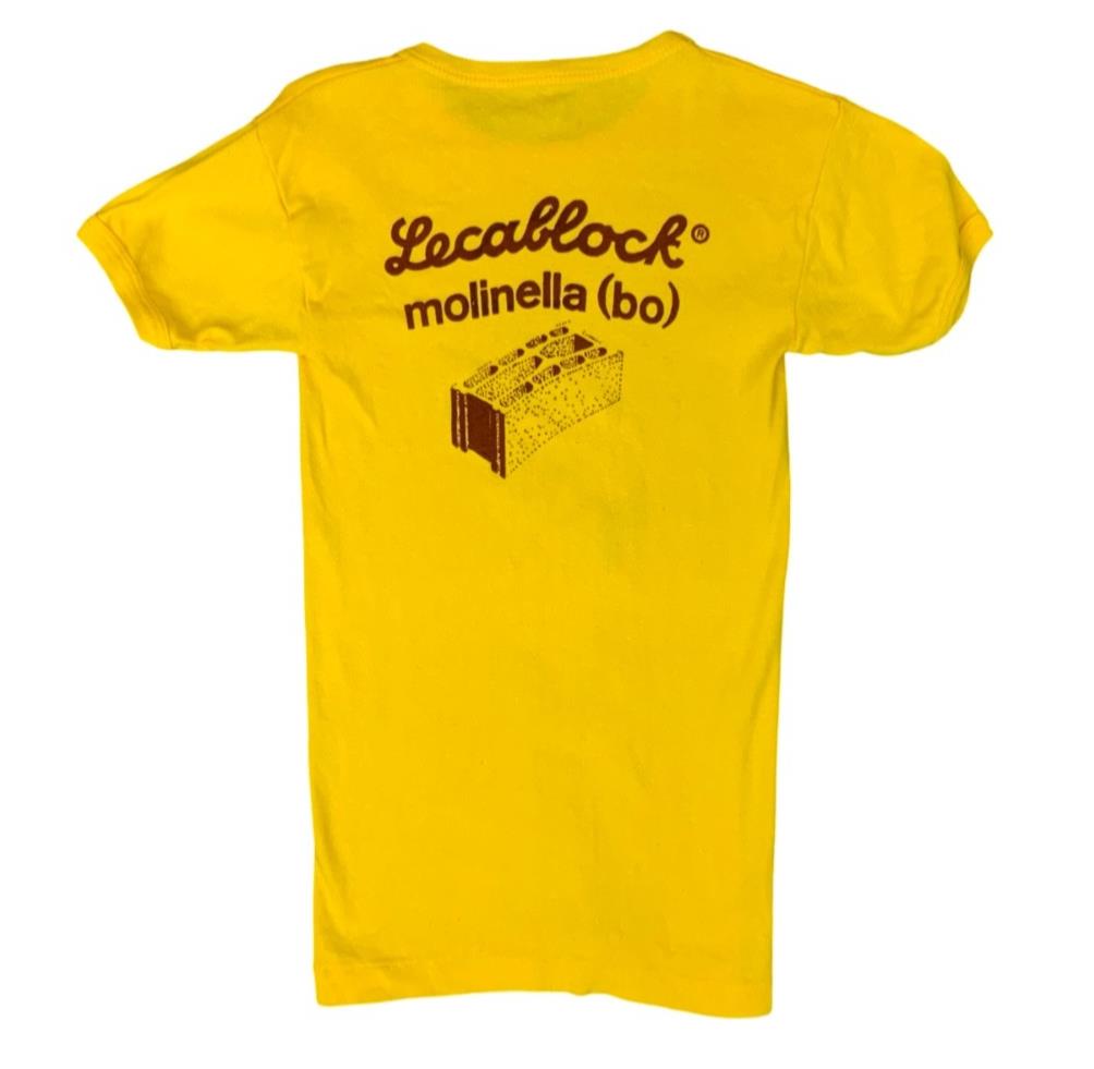 VTG 1970s ITALIAN SINGLE STITCH T SHIRT LECABLOCK MOLINELLA BOLOGNA BUILDING XS