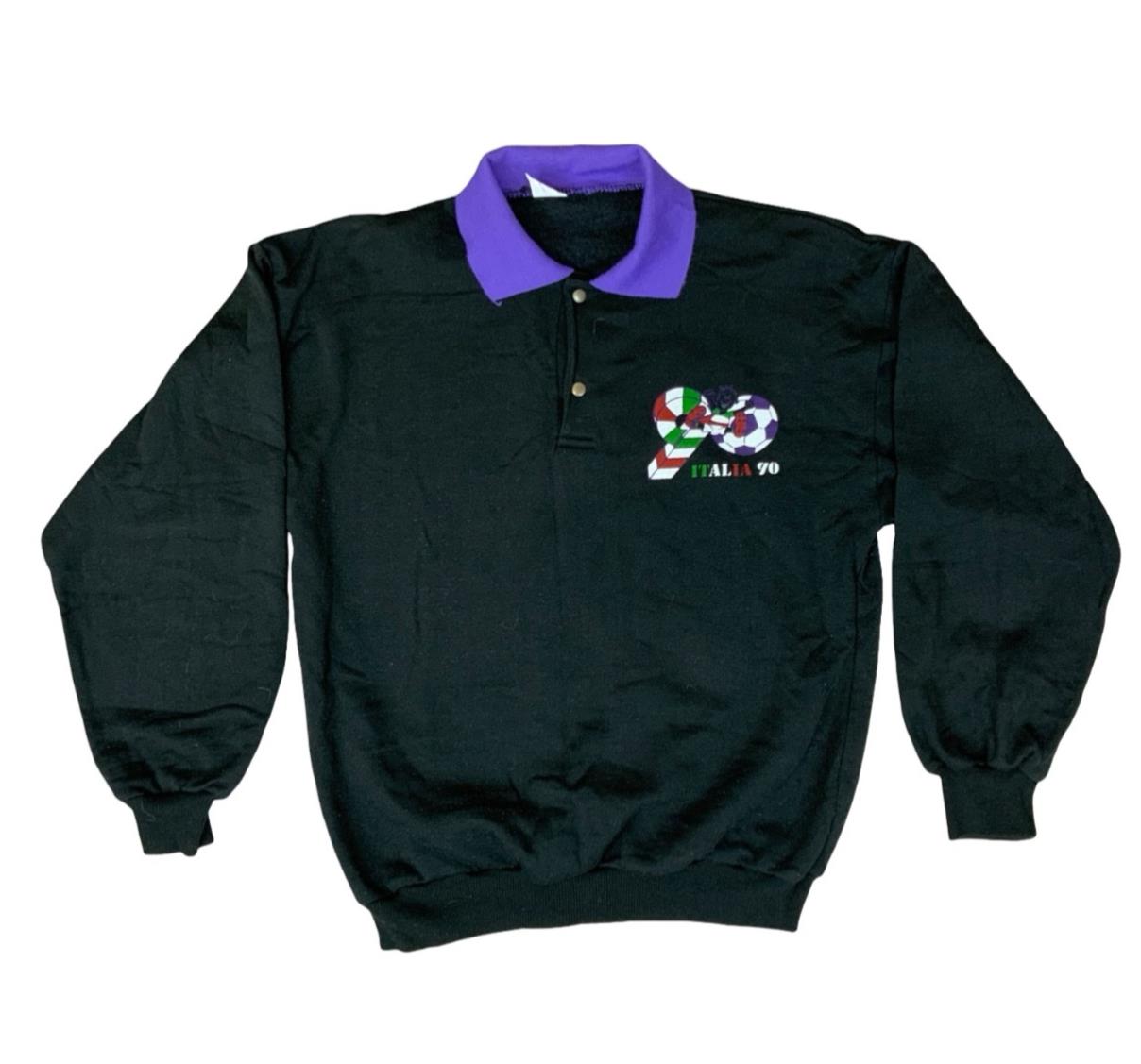 VTG 90s ITALIA 90 FOOTBALL FIFA WORLD CUP SWEATSHIRT MADE IN ITALY M