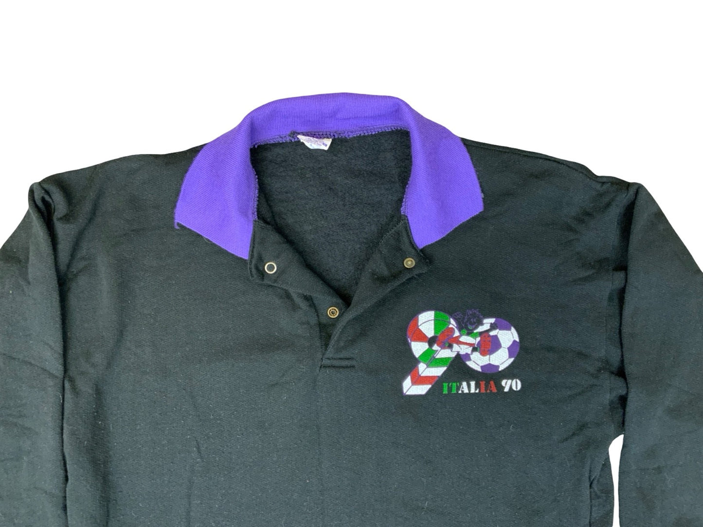 VTG 90s ITALIA 90 FOOTBALL FIFA WORLD CUP SWEATSHIRT MADE IN ITALY M