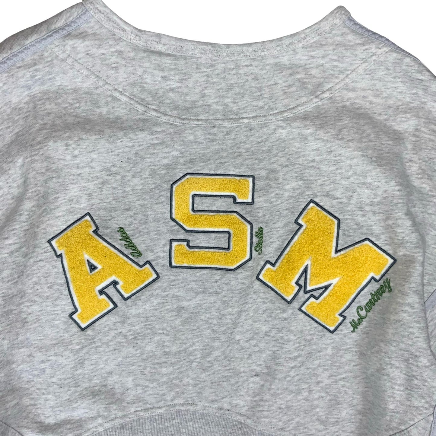 VTG 'ADIDAS' x 'STELLA MCARTNEY' ASM GREY BATWING CROP SWEATSHIRT JUMPER L 16