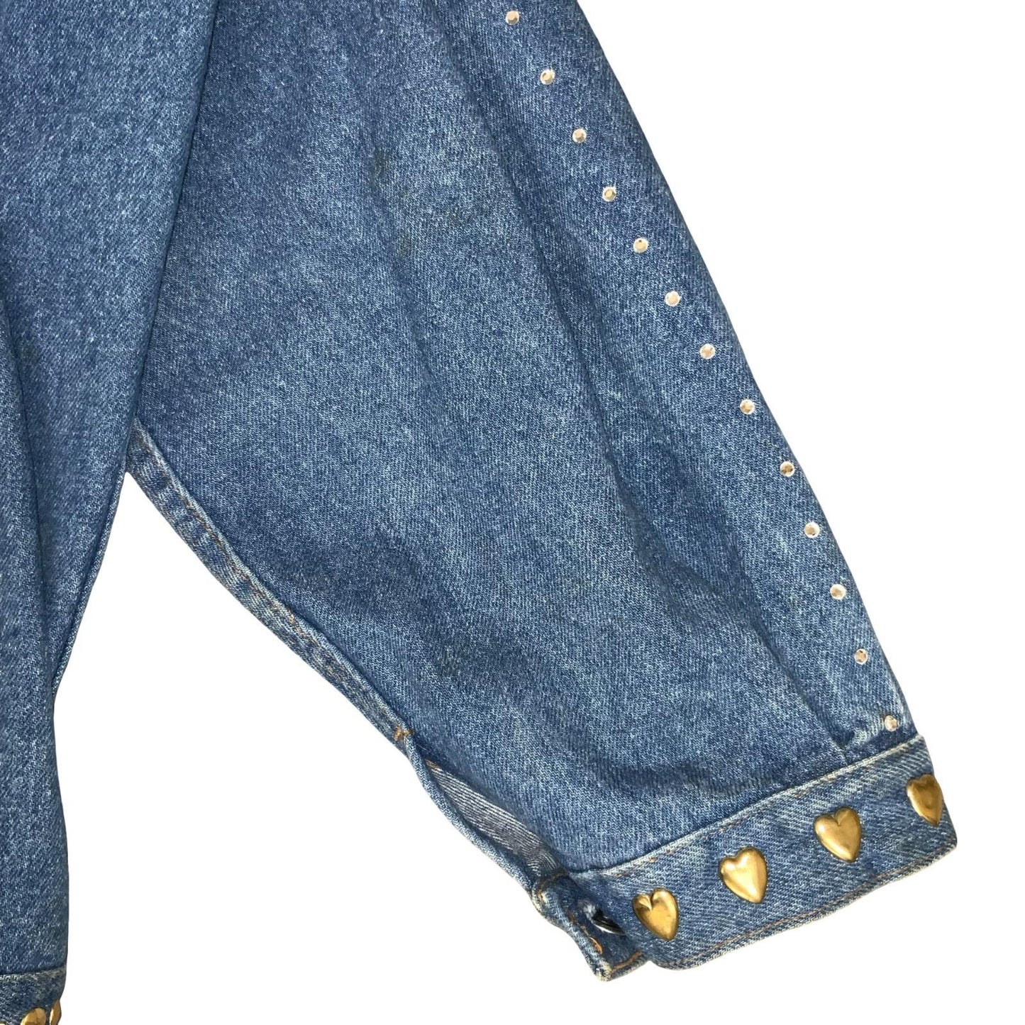 VTG 80s RARE BLUE EMBELLISHED SOUTHWEST TEXAS USA OVERSIZED DENIM JACKET 3XL 4XL