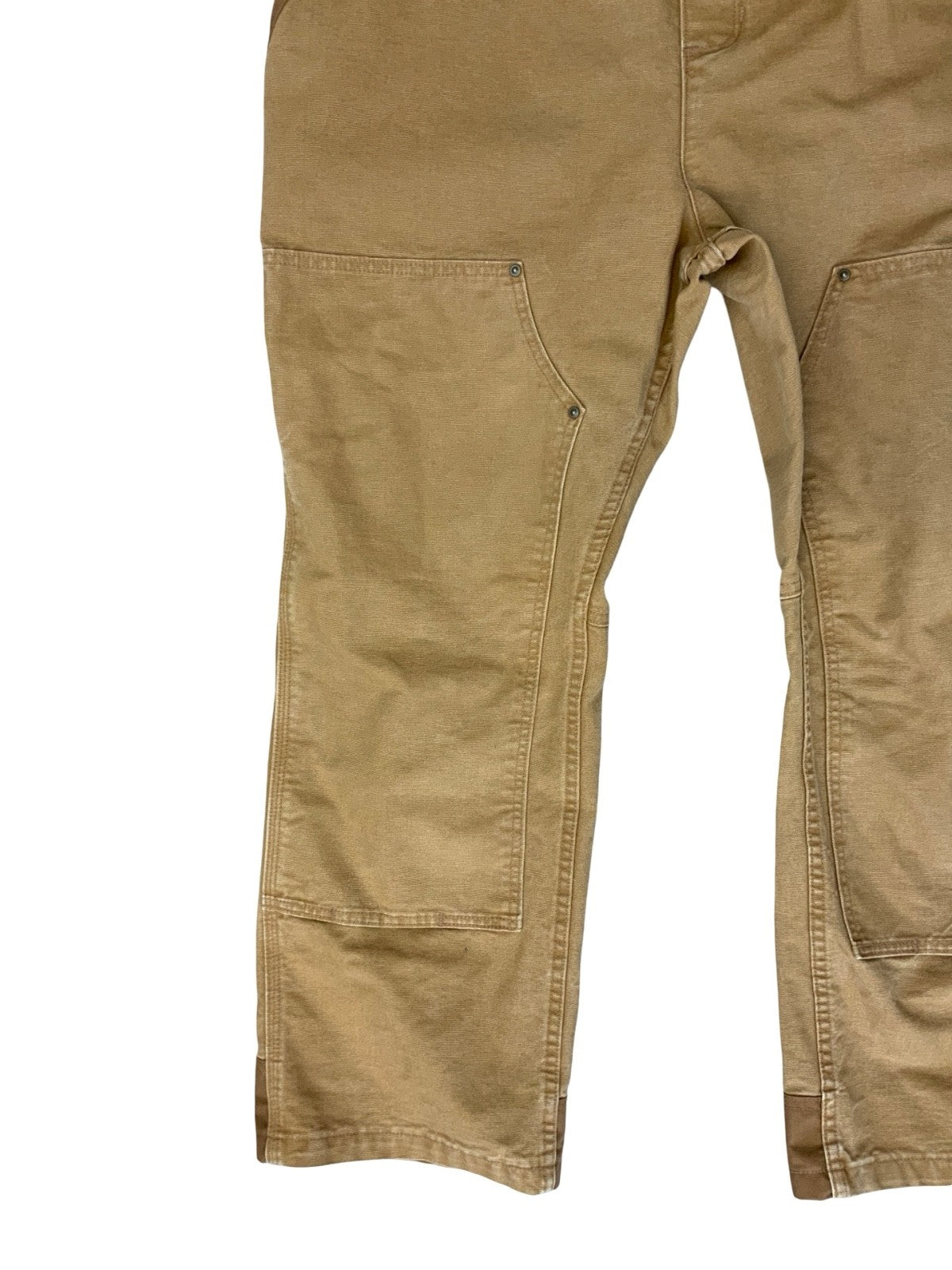 CARHARTT LADIES TAN DUCK CANVAS CARPENTER USA WORKWEAR DUNGAREES SIZE UK20 SHORT