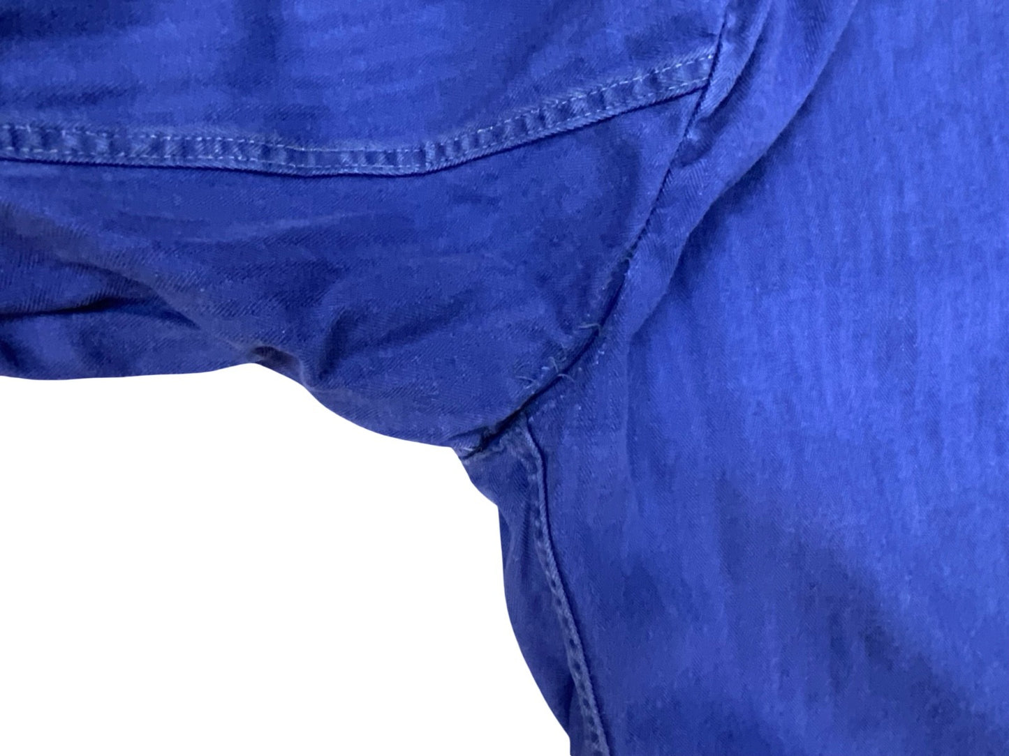 VTG FADED HERRINGBONE EU WORKWEAR CHORE JACKET INDIGO TWILL COTTON FRENCH M