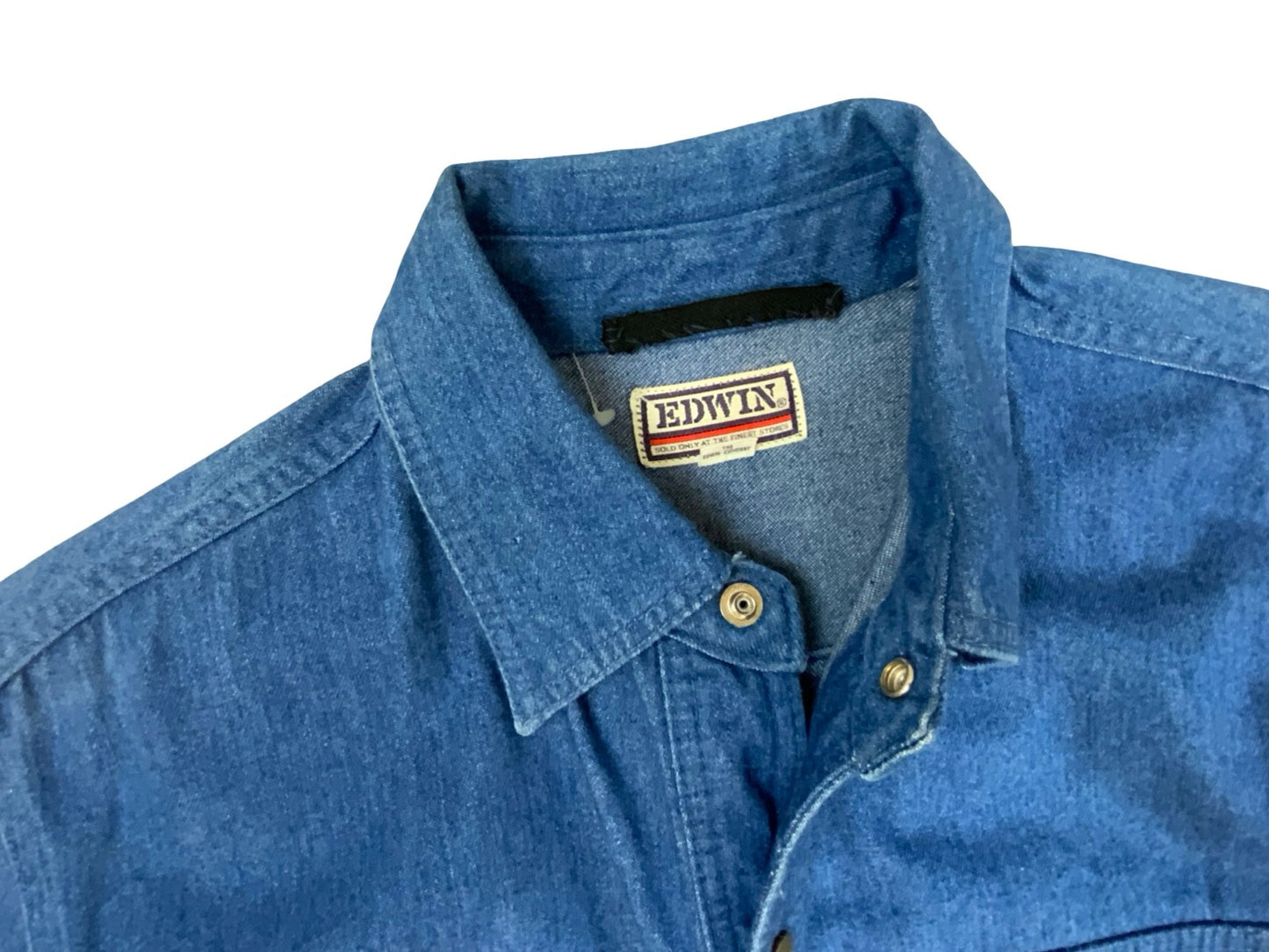 VTG 90s EDWIN JAPAN HEAVY DENIM CHORE JACKET BLAZER STYLE WORKWEAR NICE FADES L
