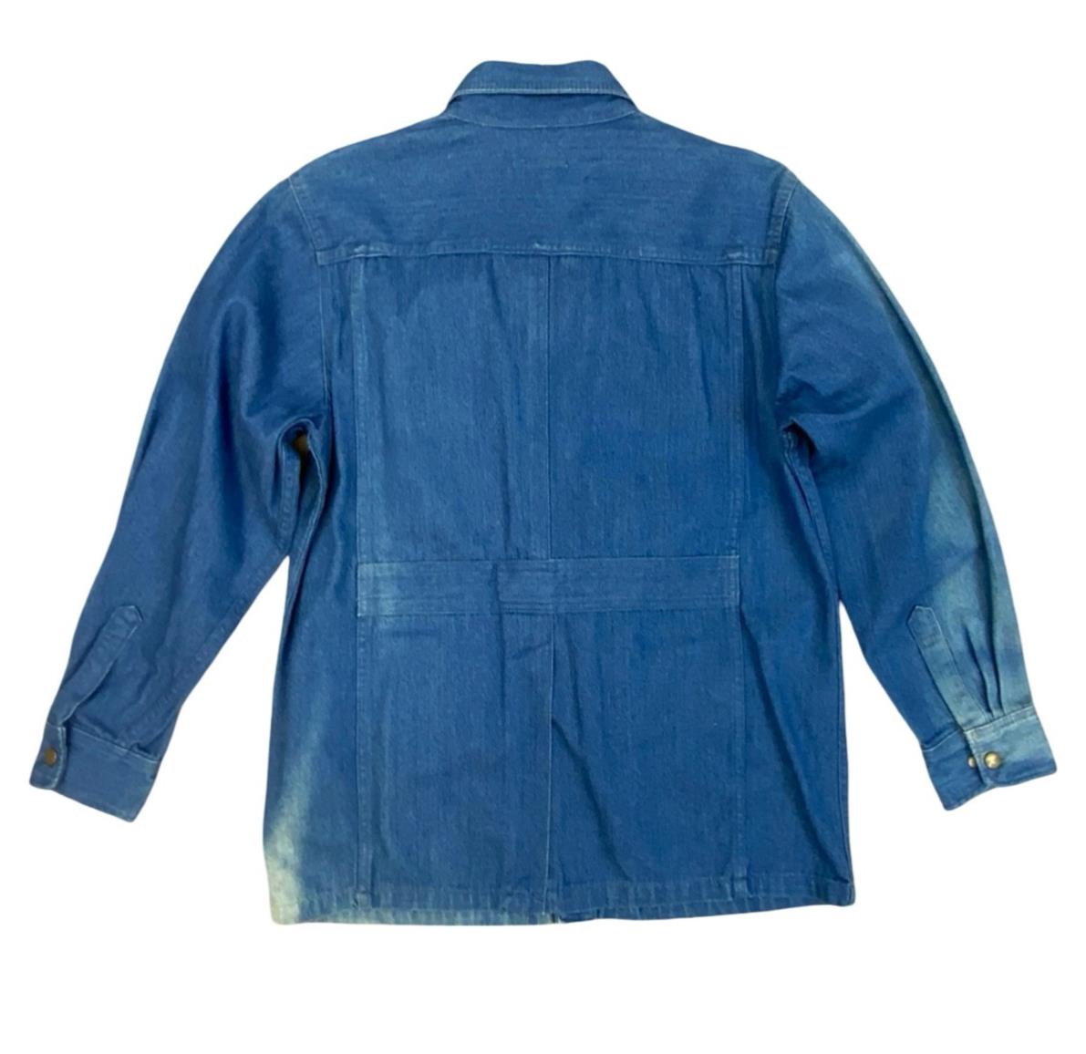 VTG 90s EDWIN JAPAN HEAVY DENIM CHORE JACKET BLAZER STYLE WORKWEAR NICE FADES L