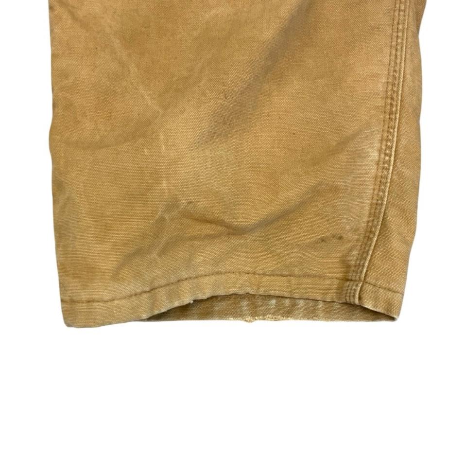 CARHARTT TAN DUCK CANVAS QUILT LINED BOILER SUIT OVERALLS USA WORKWEAR 48W 27L