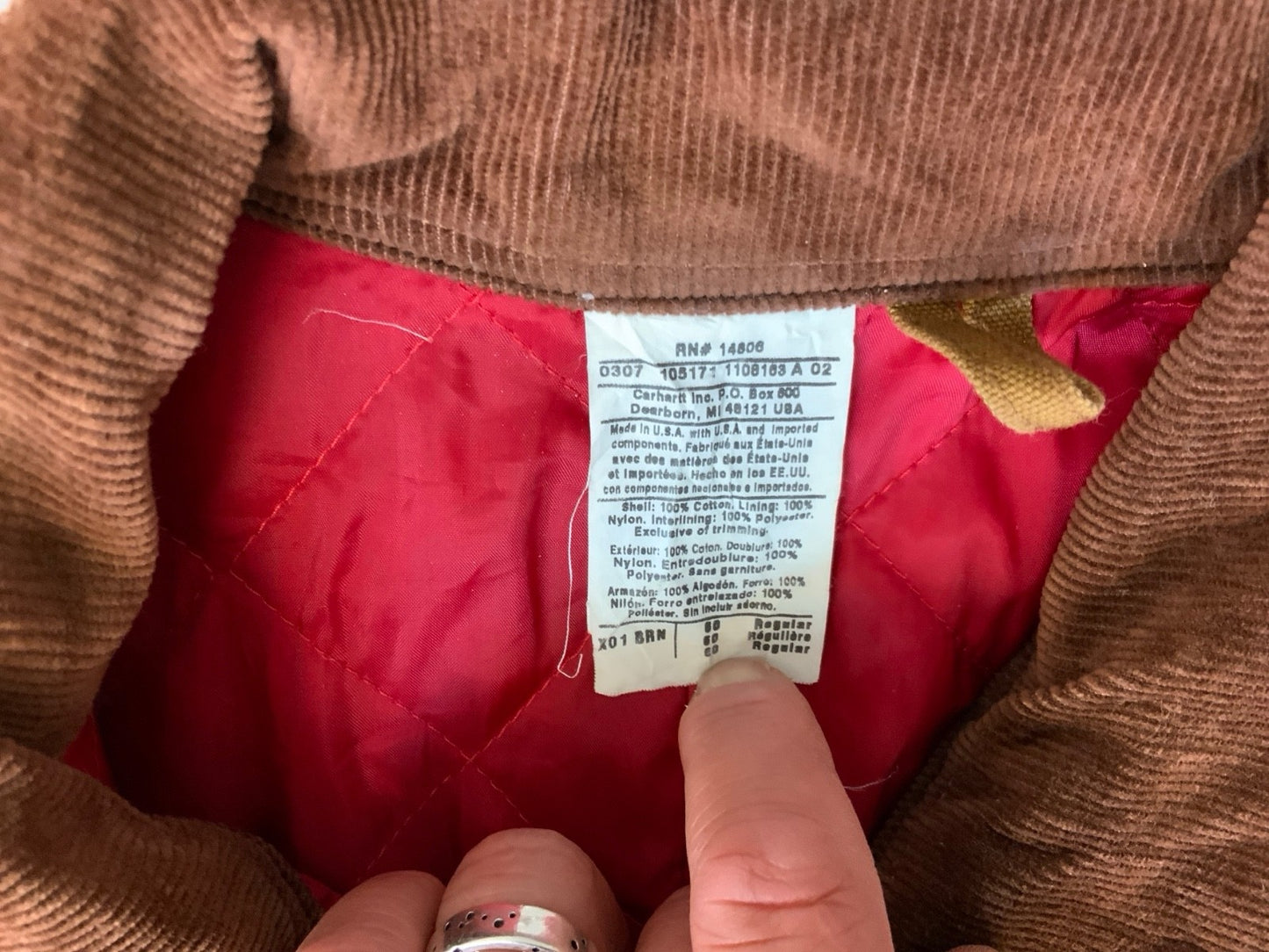 CARHARTT TAN DUCK CANVAS QUILT LINED BOILER SUIT OVERALLS USA WORKWEAR 60W 26L