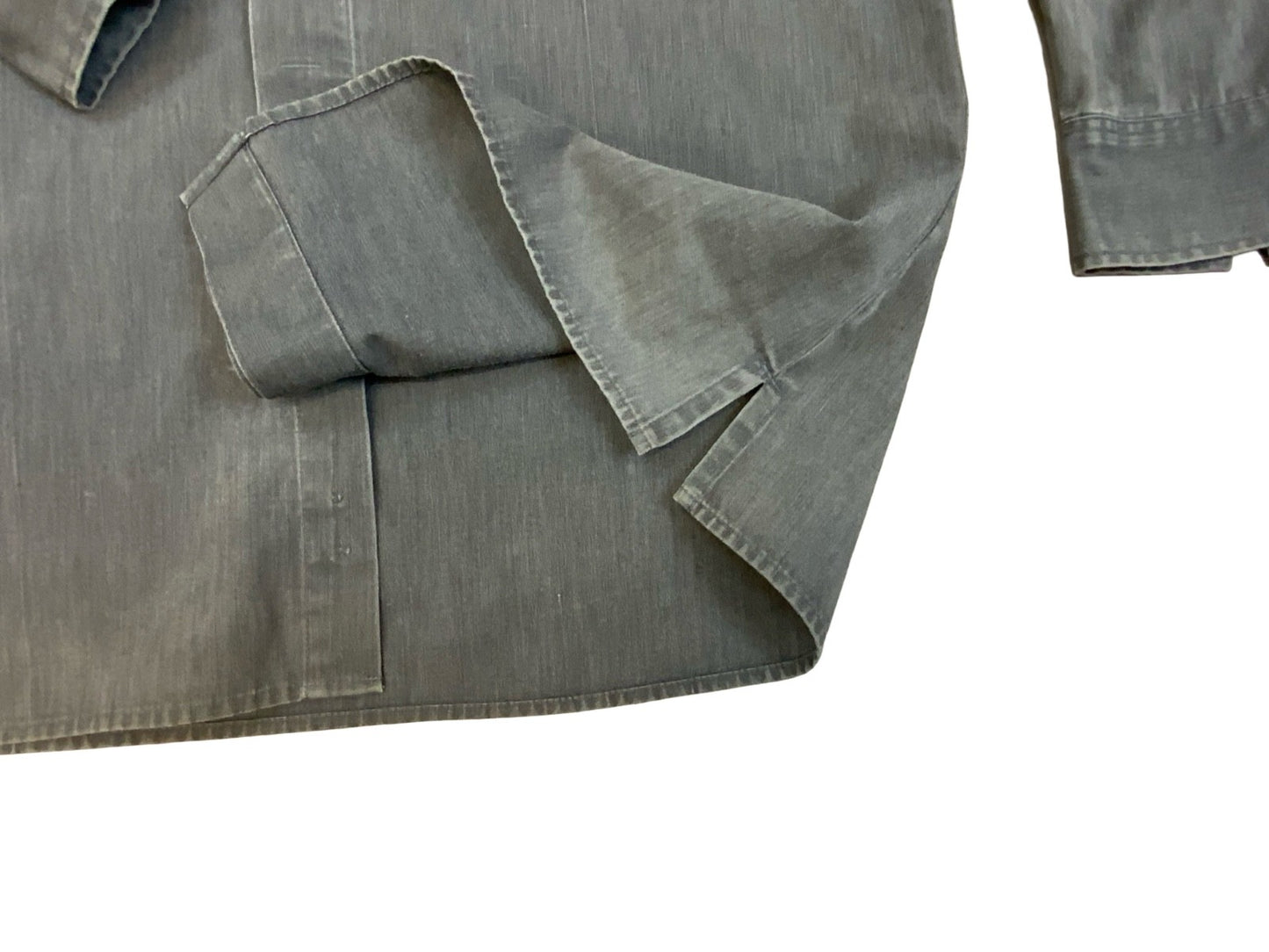 VTG LEVIS RED TAB STA-PREST CHARCOAL LONG SLEEVE COTTON BLEND WORKWEAR SHIRT MED