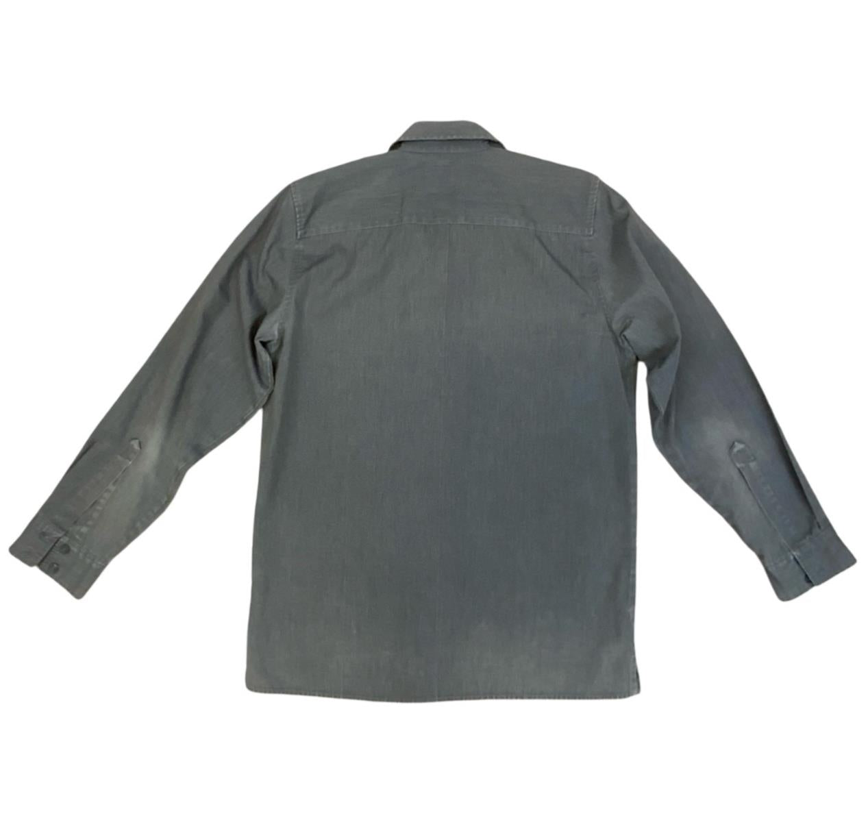 VTG LEVIS RED TAB STA-PREST CHARCOAL LONG SLEEVE COTTON BLEND WORKWEAR SHIRT MED