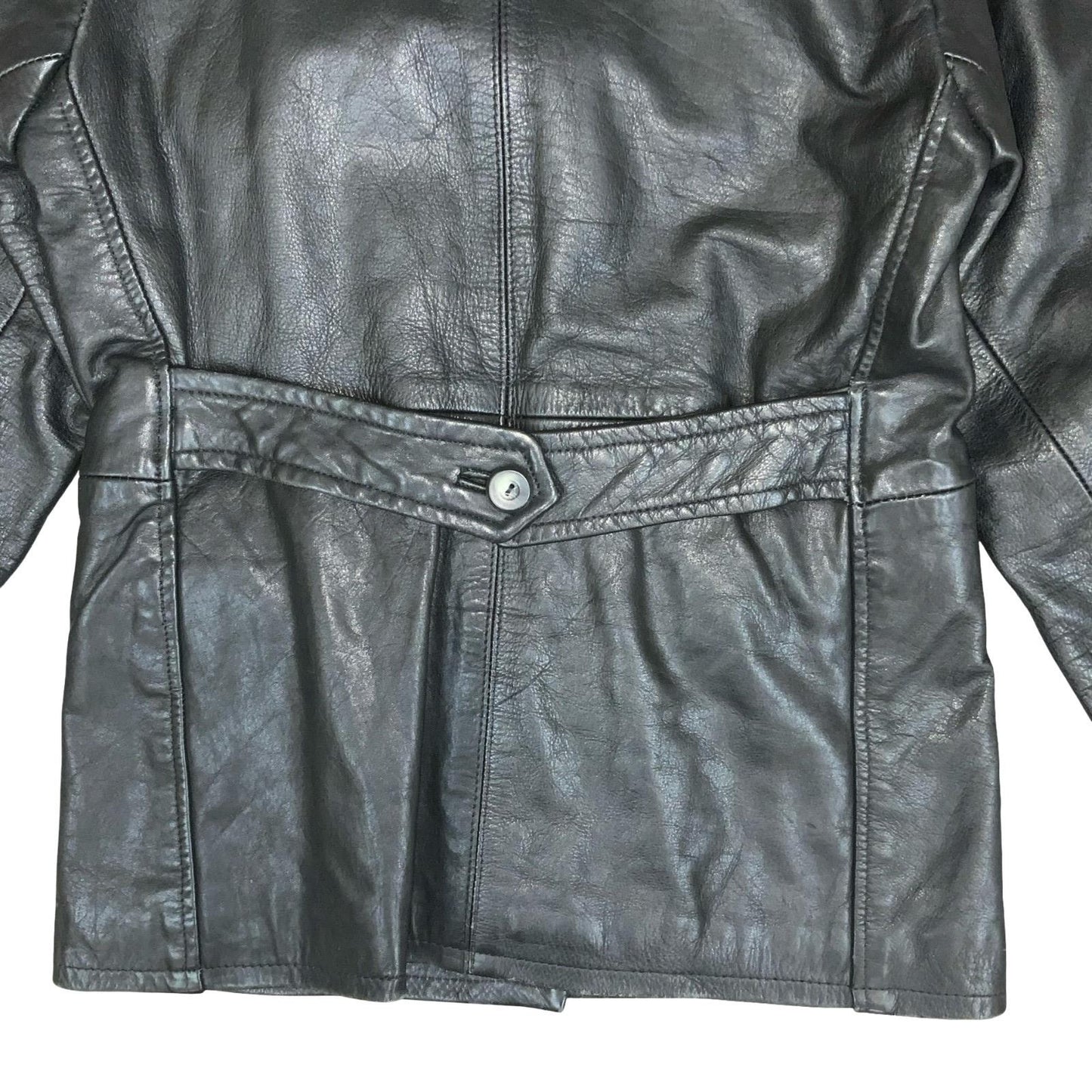 VTG RETRO BOMB BOOGIE SOHO SIDE BLACK QUILT LINED ROCKER LEATHER JACKET UK10/12