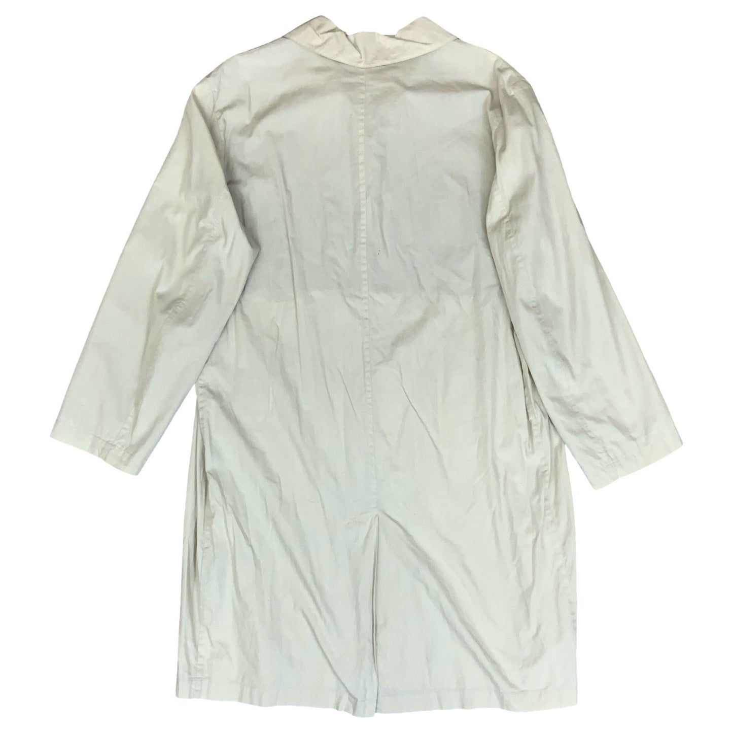 VTG 'POLO' BY 'RALPH LAUREN' OFF-WHITE OVERSIZED 1/2 LINED TRENCH COAT LARGE