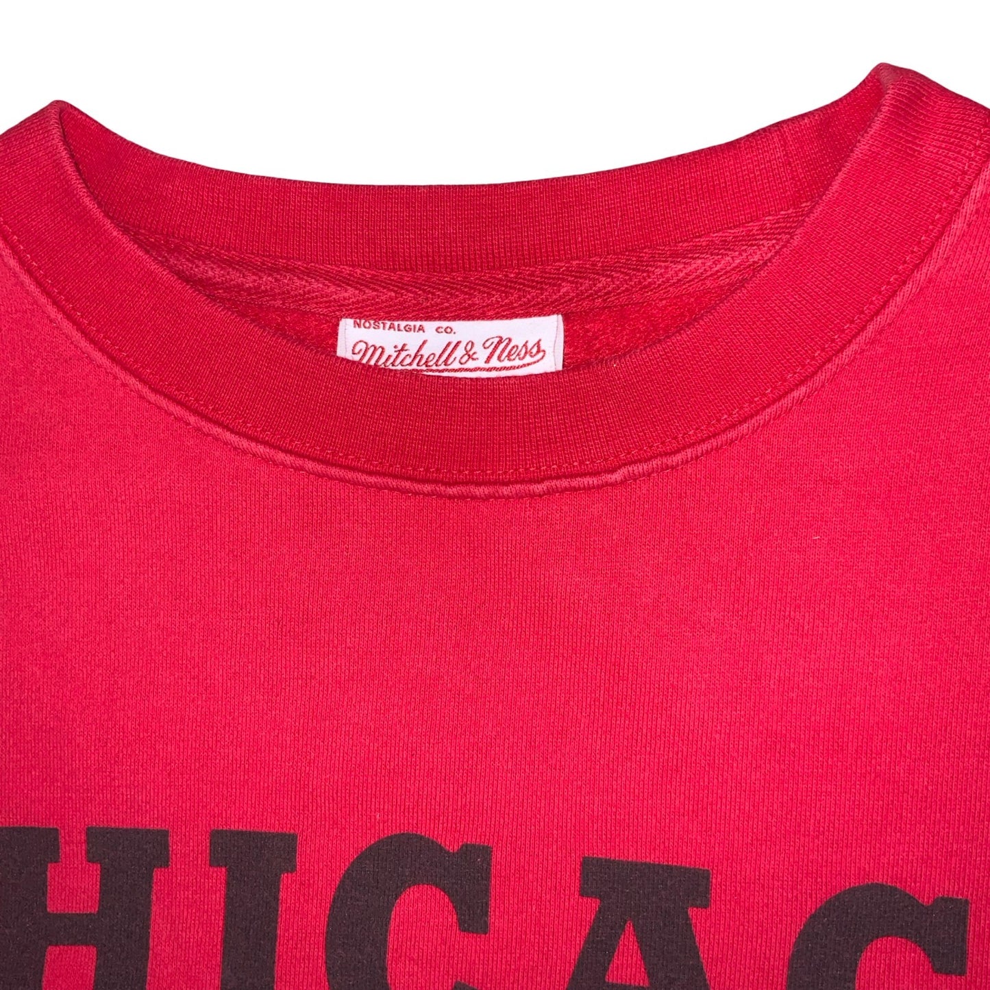 VTG 2012 'MITCHELL & NESS' CHICAGO BULLS RED LOGO CREWNECK NBA SWEATSHIRT XL