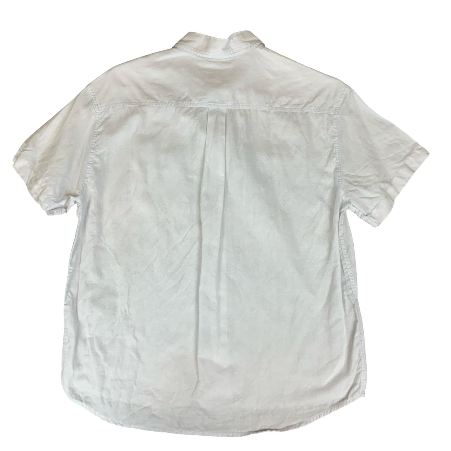 VTG 'CACHAREL' OFF-WHITE BUTTON-UP CHEST POCKET SHORT SLEEVED CASUAL SHIRT MED