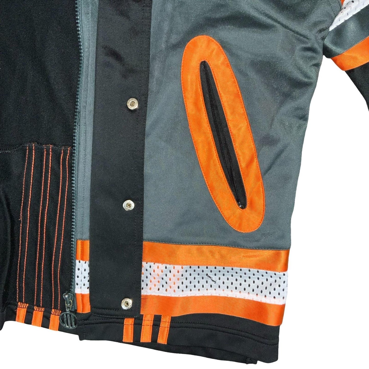 VTG 90s 'ADIDAS' GREEN ORANGE BLACK WHITE TRACK TOP USA JERSEY ATHLETIC JACKET M