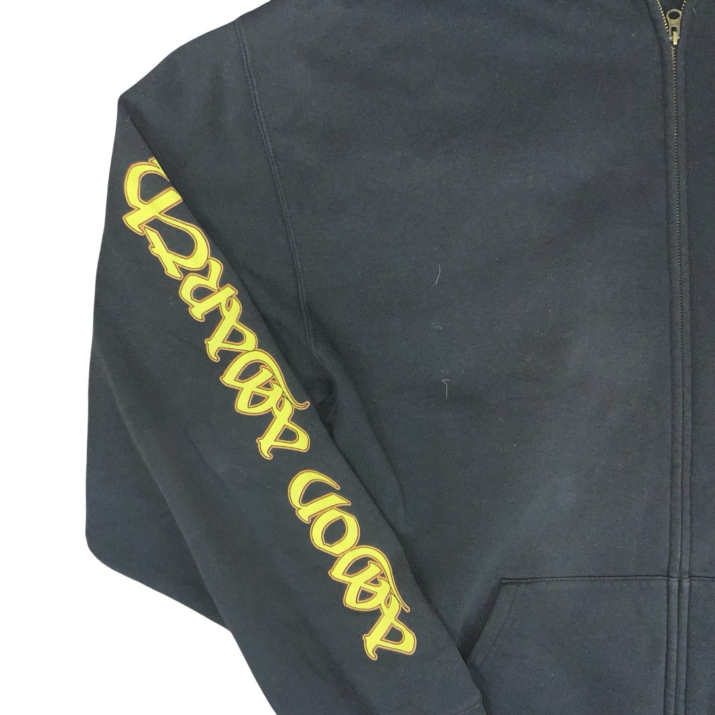 VTG RARE 'FRUIT OF THE LOOM' BLACK GRAPHIC AMON AMARTH METAL BAND ZIP HOODIE 2XL