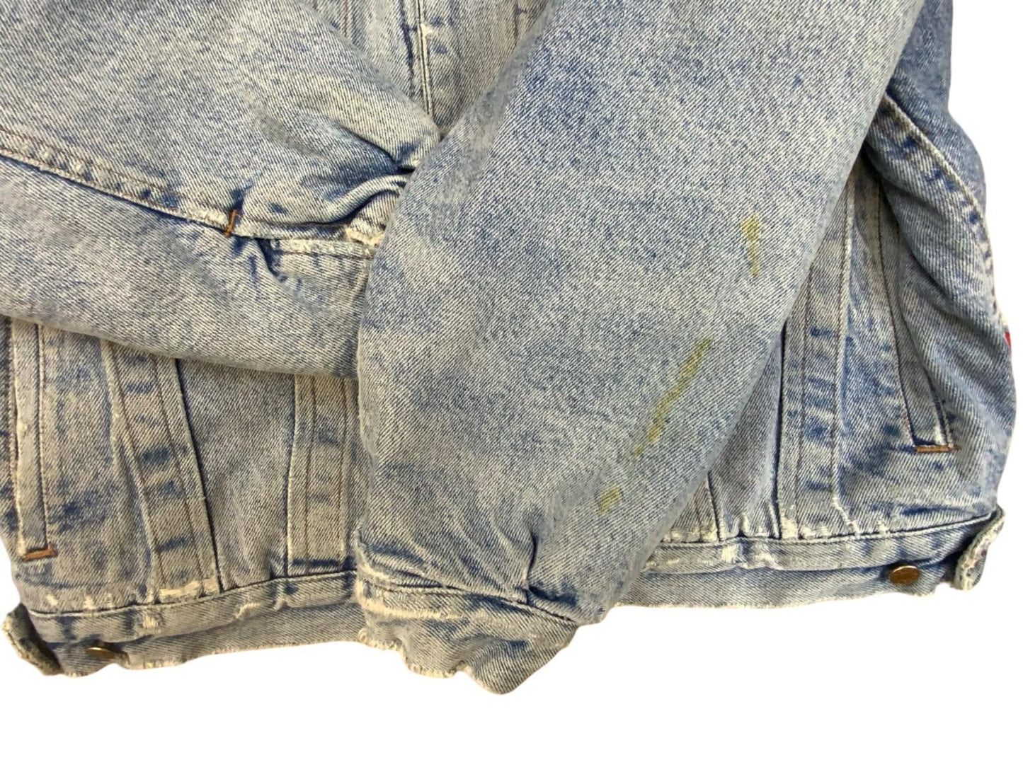 VTG 90s DISTRESSED DIESEL SHERPA LINED TYPE 3 TRUCKER DENIM JACKET DARK BLUE L