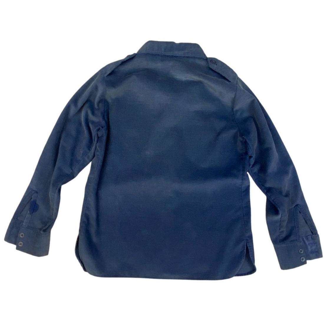 RARE VTG 1970s BIG E LEVIS CORDUROY SHIRT BIG DAGGER COLLAR NAVY BLUE M