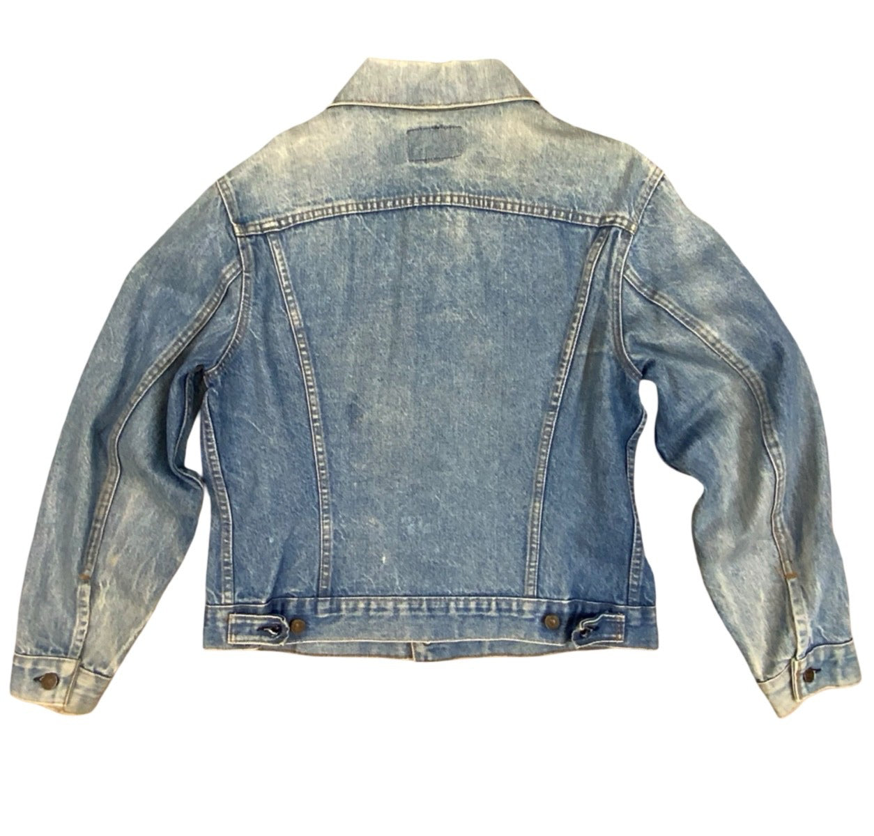 VTG 1980s USA MADE LEVIS TYPE 3 70505 TRUCKER DENIM JACKET LOVELY FADES LARGE
