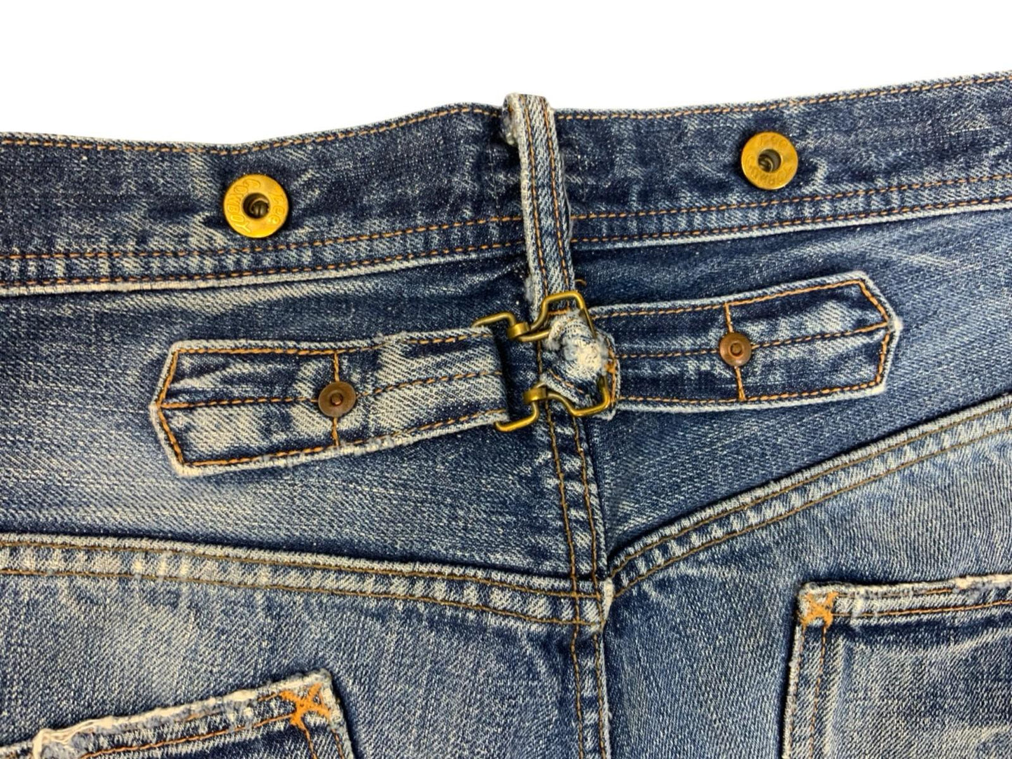 RARE VTG LTD LEE CHER COLAB UNION MADE JAPANESE CINCH BACK COWBOY JEANS 29W 28L