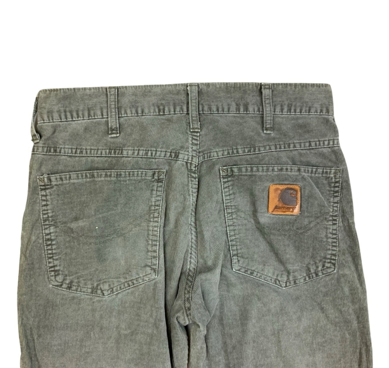 VTG CARHARTT WESTERN PANT GREY CORDUROY JEANS TROUSERS 30” W 31”L