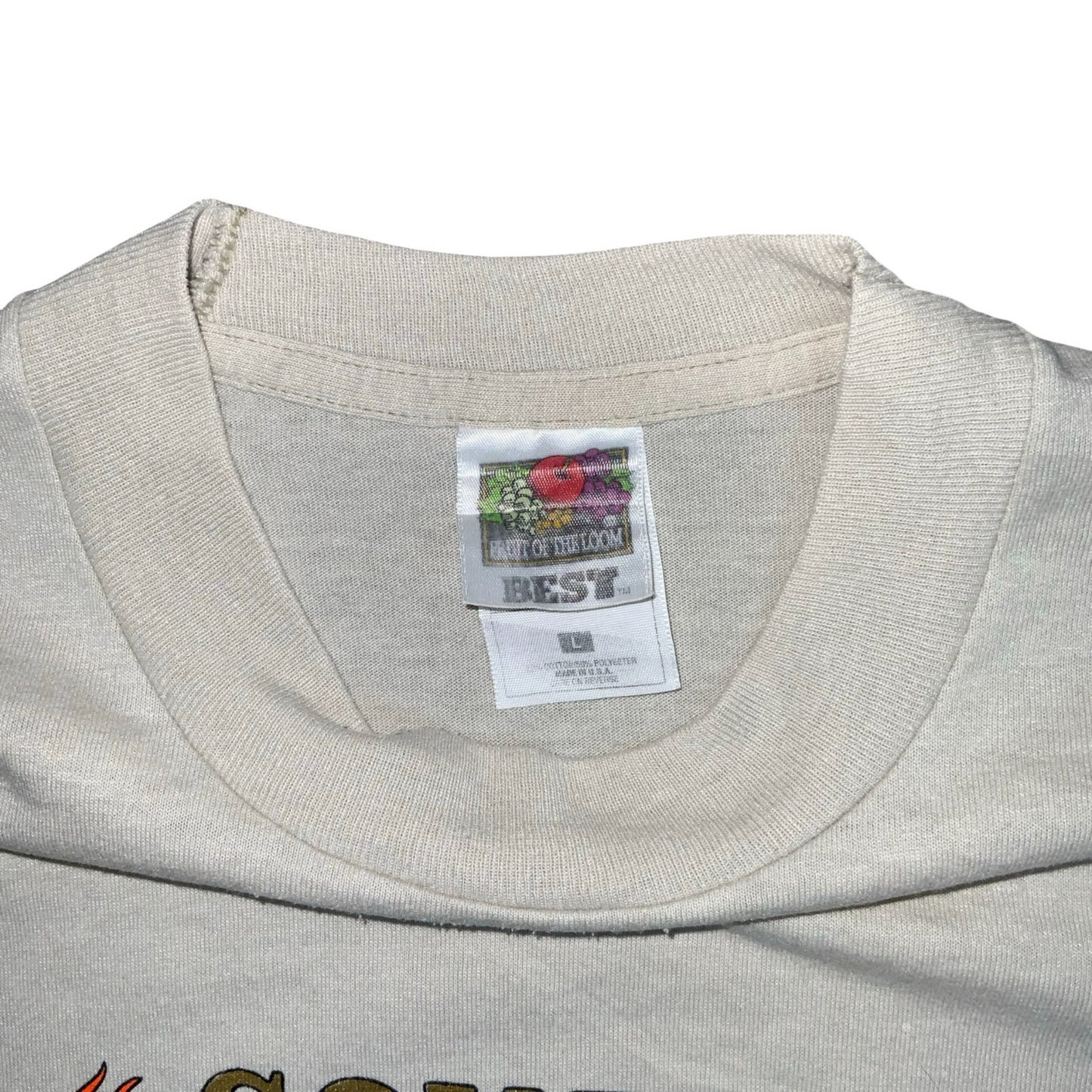 VTG 90s 'FRUIT OF THE LOOM' SINGLE STITCH WHITE SOUTH MOUNTAIN T-SHIRT L