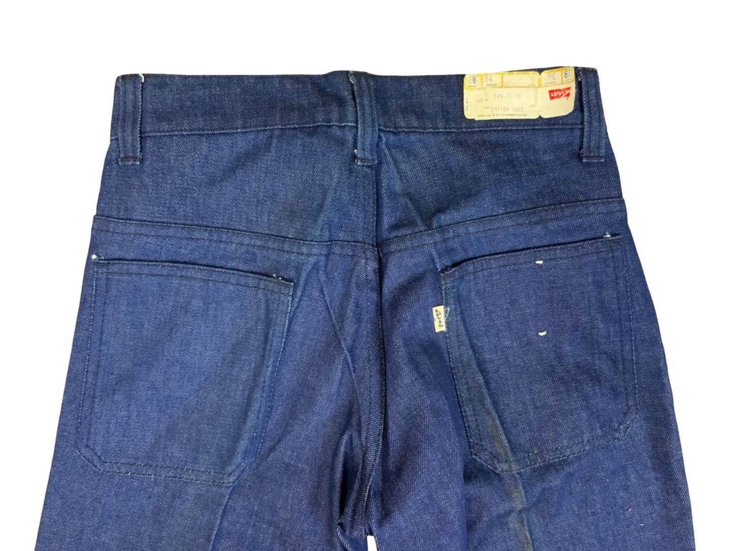 VTG RARE UNWORN LADIES 1970s LEVIS WHITE TAB DENIM FLARES JEANS S 8-10