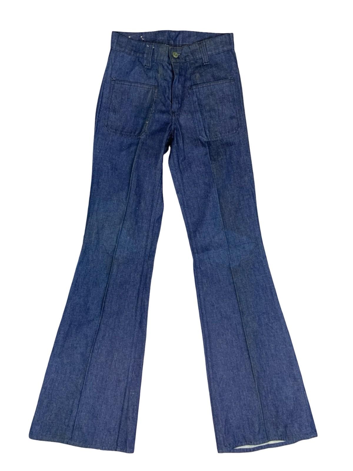 VTG RARE UNWORN LADIES 1970s LEVIS WHITE TAB DENIM FLARES JEANS S 8-10