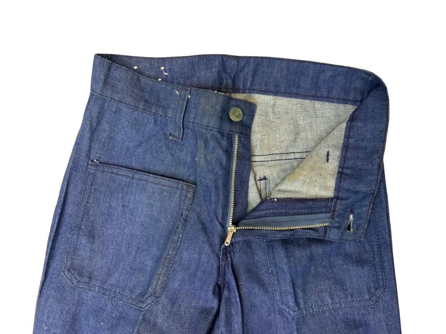 VTG RARE UNWORN LADIES 1970s LEVIS WHITE TAB DENIM FLARES JEANS S 8-10