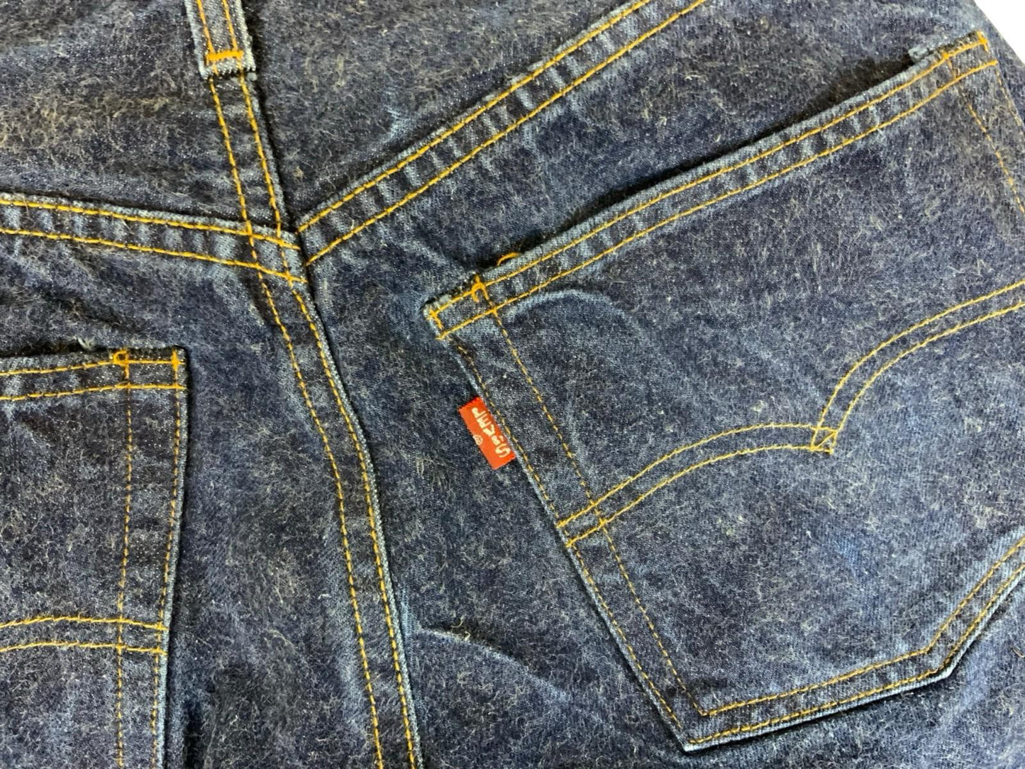 VTG 1990s RARE USA LEVIS 555 VALENCIA ST 501 SELVEDGE REWORKED SLIM LEG 28W 33L