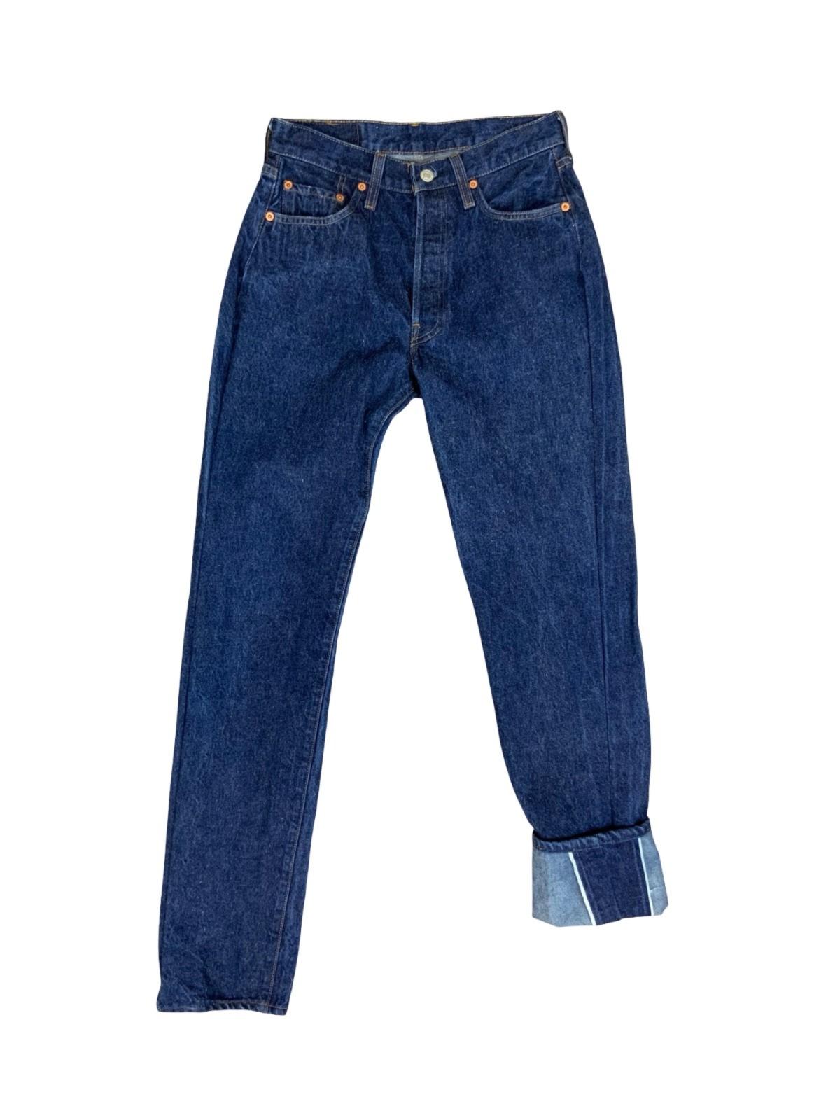VTG 1990s RARE USA LEVIS 555 VALENCIA ST 501 SELVEDGE REWORKED SLIM LEG 28W 33L