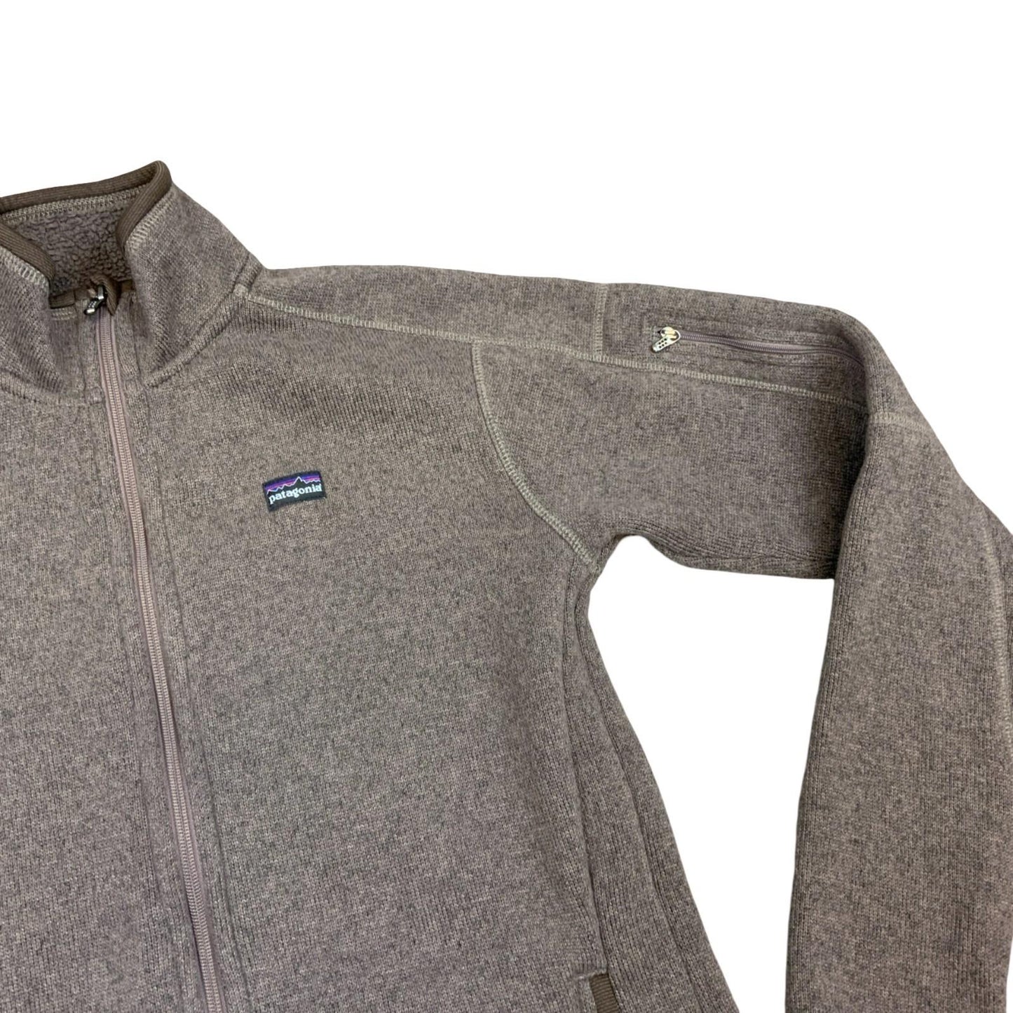 Y2K Patagonia Womens Brown Fleece Zip-Up Jacket Medium