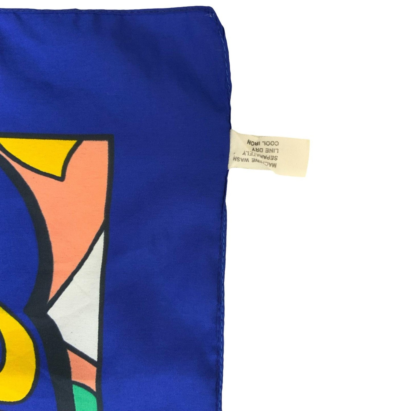 VTG 90s RARE BLUE GREEN RED GRAPHIC COLOURFUL ABSTRACT ART ITALIAN SCUARE SCARF