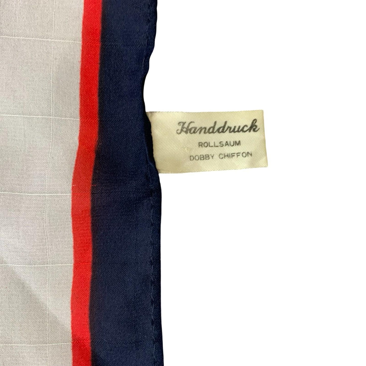 VTG WHITE BLUE RED SAILBOAT NAUTICAL DESIGN GEOMETRIC ABSTRACT SQUARE SCARF