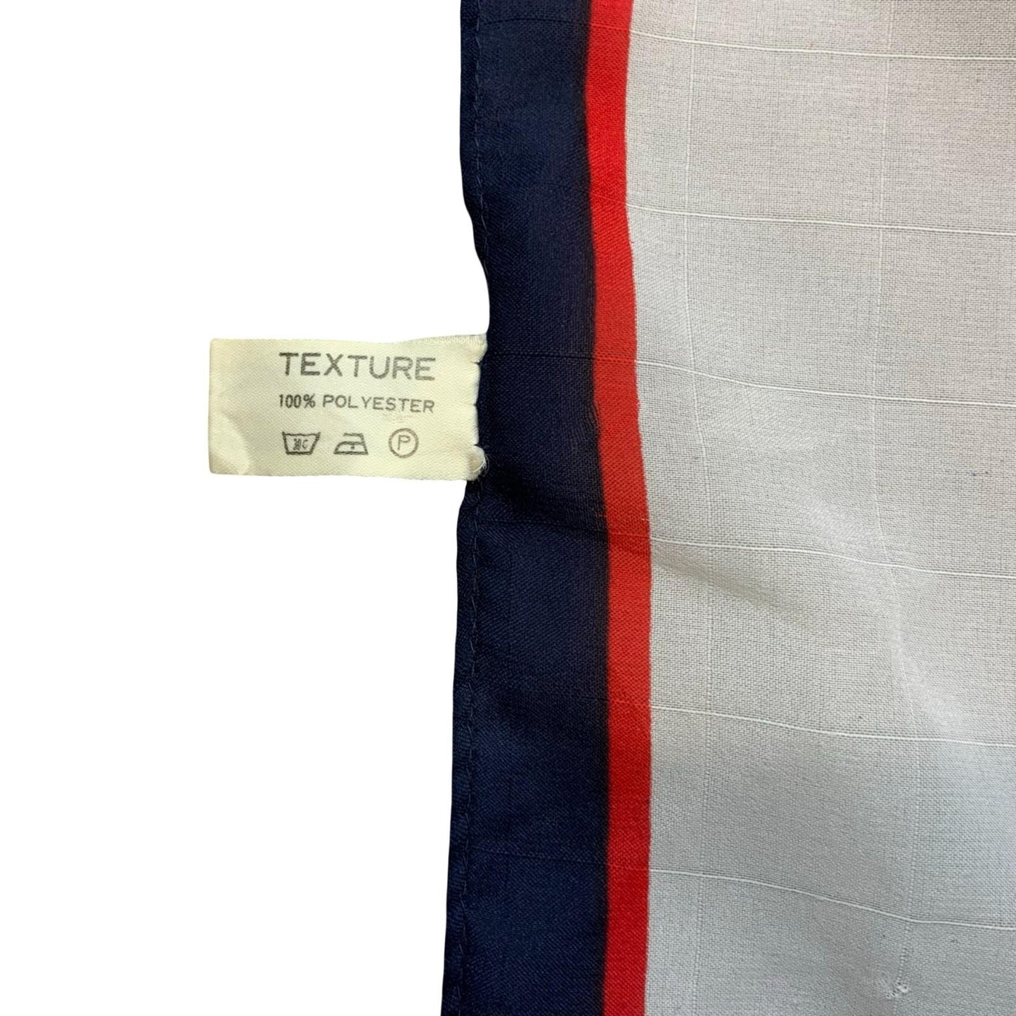 VTG WHITE BLUE RED SAILBOAT NAUTICAL DESIGN GEOMETRIC ABSTRACT SQUARE SCARF