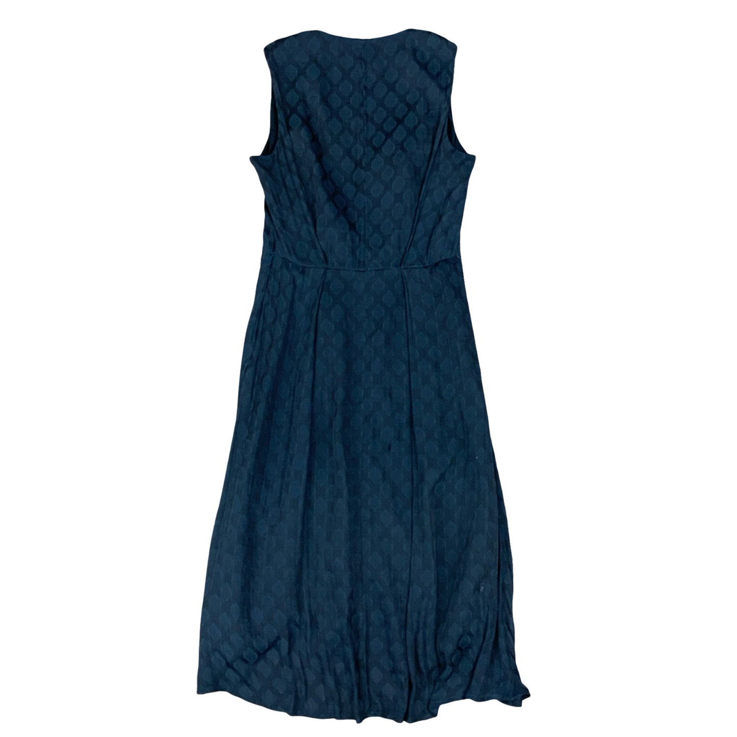 VTG 'VERA WANG' SIMPLY VERA INDIGO BLUE GEOMETRIC PATTERNED DRESS UK8/10