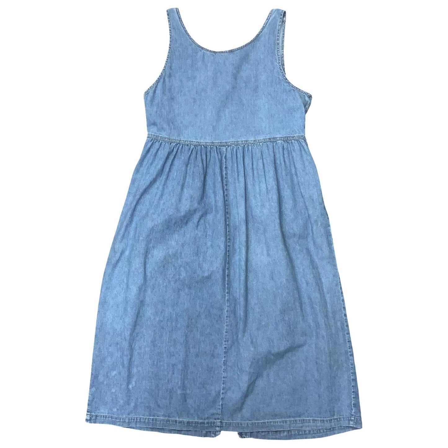 90s Y2K 'The Disney Store' Blue Winnie the Pooh Embroidered Denim Dress UK 10/12