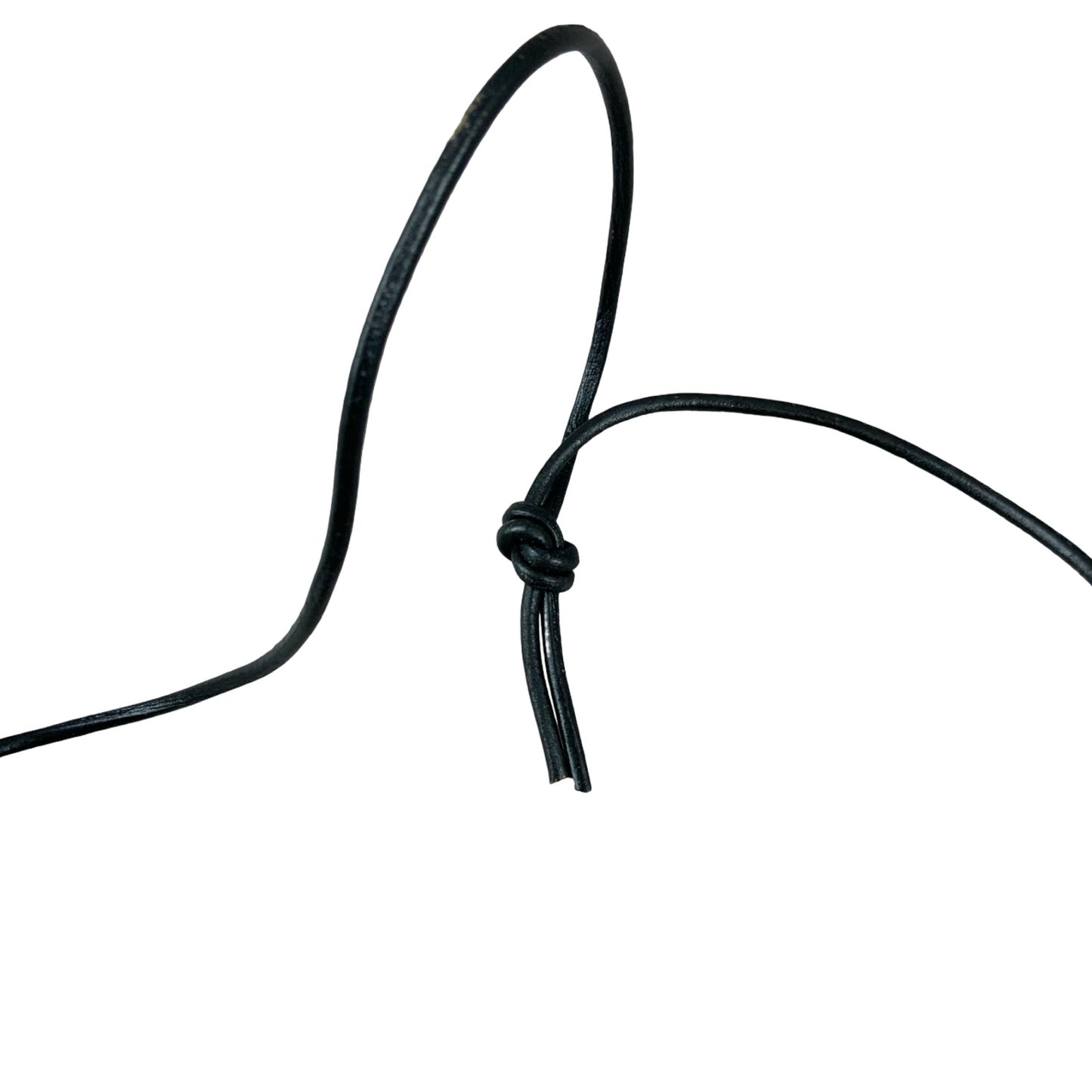 Vintage Deadstock 90s Y2K Large Metal Heart Shaped Thong Necklace