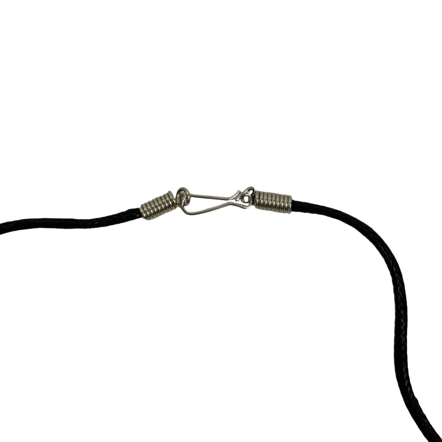 Vintage Deadstock 90s Y2K Silver Heart Green Flower Thong Necklace