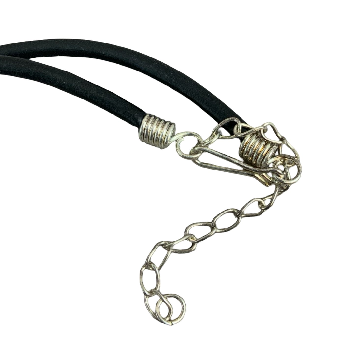 Vintage Deadstock 90s Y2K Blue Letter 'V' Initial Thong Necklace