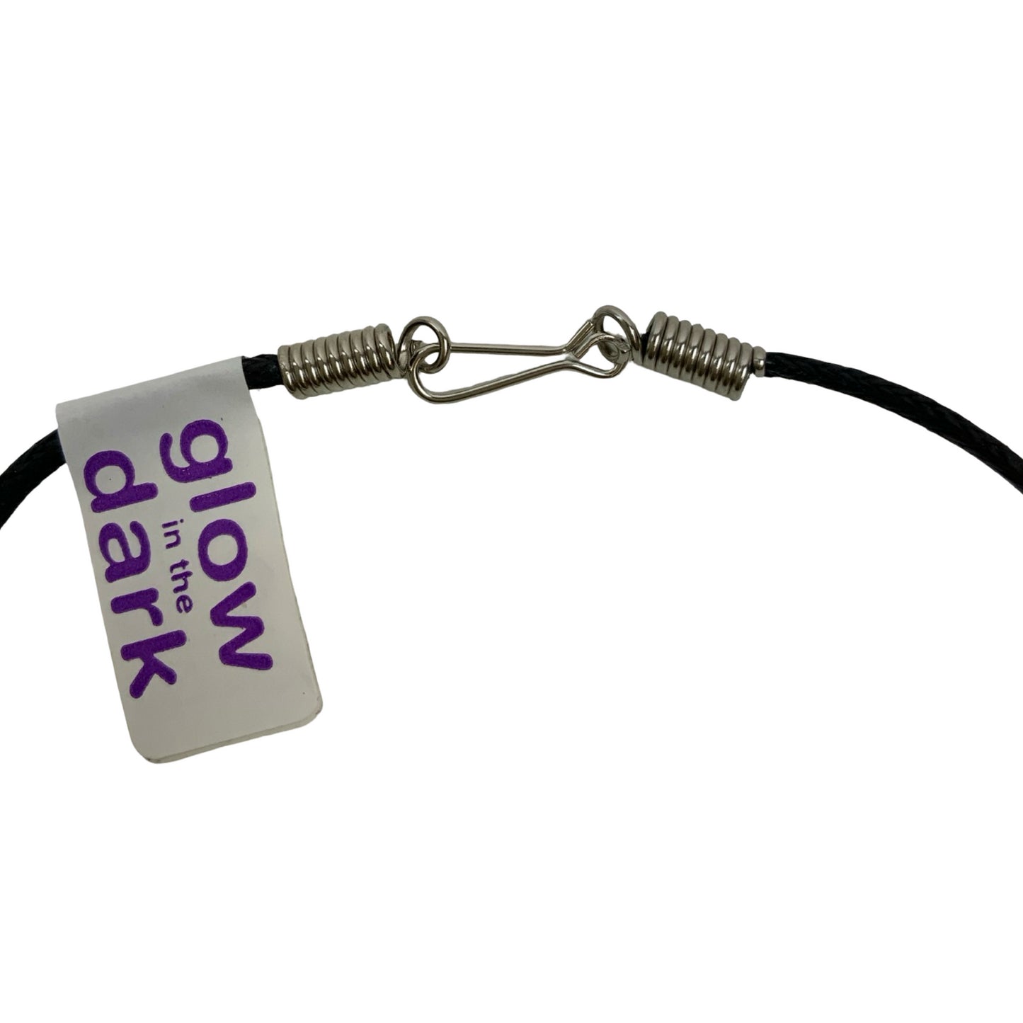 Vintage Deadstock 90s Y2K Glow in The Dark Panda Pendant Thong Necklace