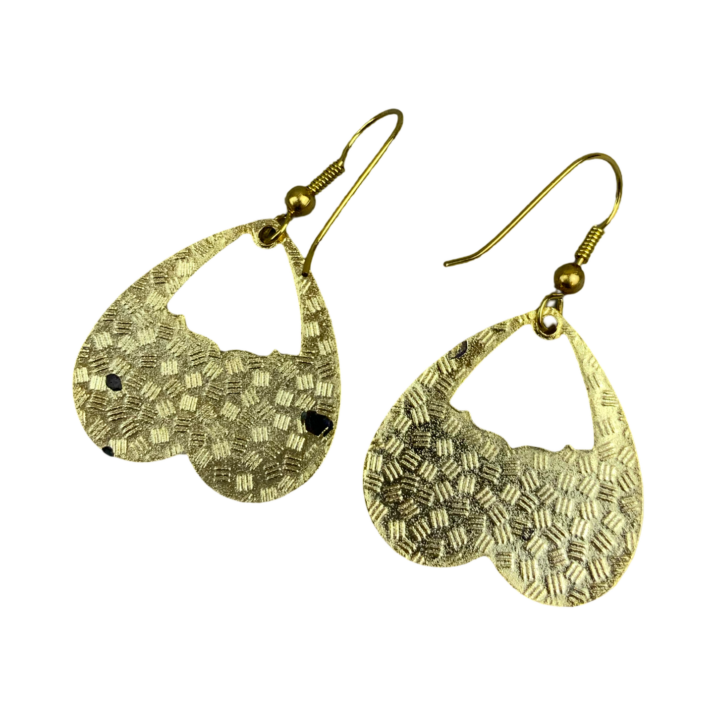 VTG 90S NAVY BLUE RED ORANGE ENAMEL BUTTERFLY CLOISONNE DROP EARRINGS ENV1